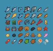 Image result for 16X16 Pixel Art Fish