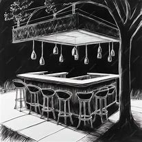 Image result for Sketch French Cafe Table