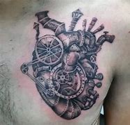 Image result for Mechanical Chest Tattoo