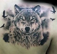 Image result for Wolf Back Tattoo Men