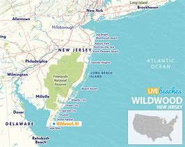 Image result for Map of Wildwood NJ Shore Line