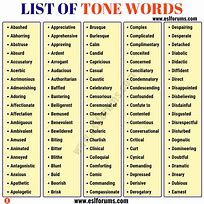 Image result for Different Tone Words