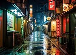 Image result for Busy Japanese Neon Street at Night