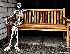 Image result for Skeleton Waiting On a Bench