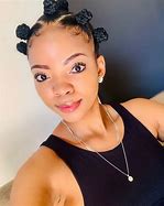 Image result for Bantu Knots with Braid Bangs