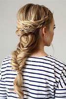 Image result for Fishtail Braid with Bangs