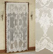 Image result for lace curtains with valance