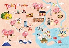 Image result for Cute Tokyo Travel Map