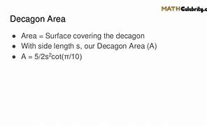 Image result for Decagon Area