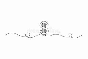 Image result for Dollar Sign Line Art