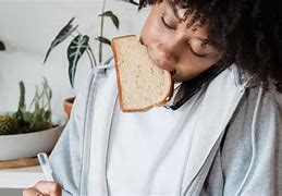 Image result for Person Eating Bread Slice