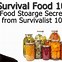 Image result for Survival Food and Storage