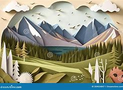 Image result for Layered Mountains Drawing