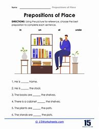 Image result for Preposition of Place Worksheet