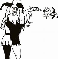 Image result for Black and White Jester Drawing