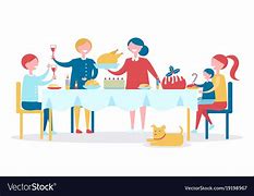 Image result for Christmas Dinner with Family Clip Art