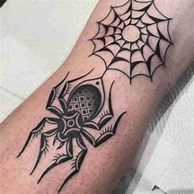 Image result for Old School Spider Tattoo