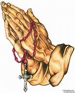 Image result for Praying Hands with Rosary Art