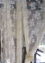 Image result for Ivory Lace Curtains