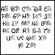 Image result for Disney Alphabet Letters