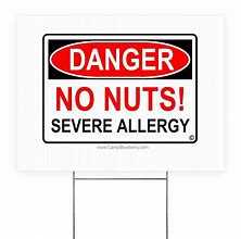 Image result for No Nuts Warning Sign