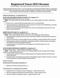 Image result for Resume for Nurses Sample