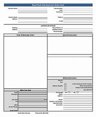 Image result for Catering Order Form Template