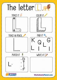 Image result for Find Letter L Worksheet