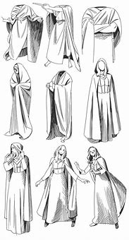 Image result for Hooded Cloak Drawing Reference