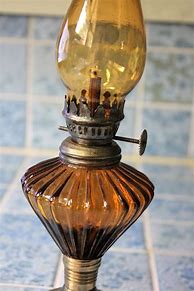 Image result for Amber Glass Oil Lamp