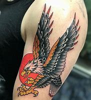 Image result for Traditional Eagle Flag Tattoo