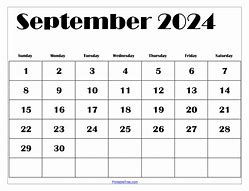 Image result for Sept 2024 Calendar