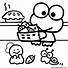 Image result for Keroppi Black and White with Bubble Letters