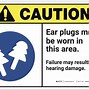 Image result for Ear Plug Signage