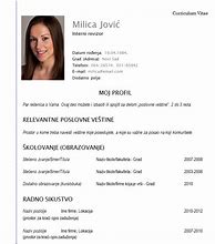 Image result for CV Biografija Obrazac