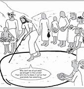 Image result for Cartoon Jesus Feeding 5000