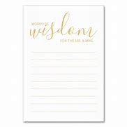 Image result for Wedding Card Words of Wisdom