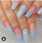 Image result for Blue Glitter Nail Designs