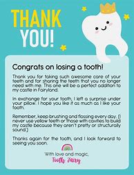 Image result for Tooth Fairy Letter to Boy Printable