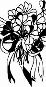 Image result for Flower Bouquet Clip Art Black and White