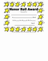 Image result for Honor Roll Award Certificate Template