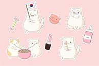 Image result for Korean Cat Aesthetic Stickers