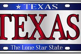 Image result for Texas State License Plate