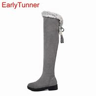 Image result for Thigh High Fur Boots