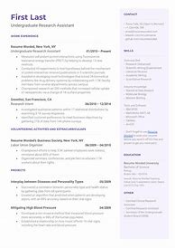 Image result for Undergraduate Research Assistant Resume