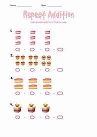 Image result for Repeated Addition and Arrays Worksheet