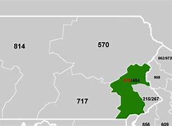 Image result for 610 Area Code Map