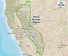 Image result for Sierra Nevada Mountain Crest Line Map