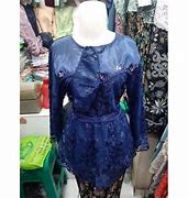 Image result for Kebaya Modern Biru Dongker