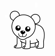 Image result for Polar Bear Clip Art Black and White